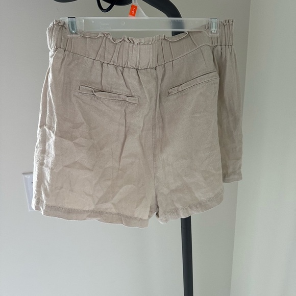 Ci Sono Tan High Waist Shorts with Tie Belt linen - Picture 6 of 10